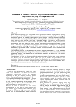 Mechanism of Moisture Diffusion, Hygroscopic Swelling and