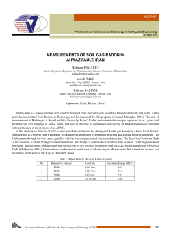 measurements of soil gas radon in ahwaz fault, iran