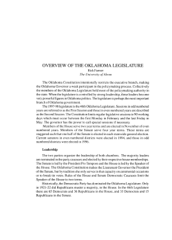 overview of the oklahoma legislature