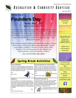 Spring 2017 - Plainsboro Township