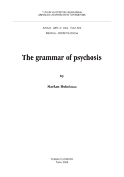 The grammar of psychosis