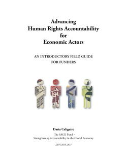 Advancing Human Rights Accountability for