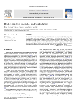 12. Effect of ring strain on disulfide electron attachment
