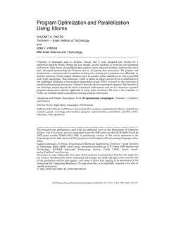 Parallelizing Programs Using Idioms