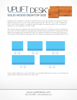 solid wood desktop size