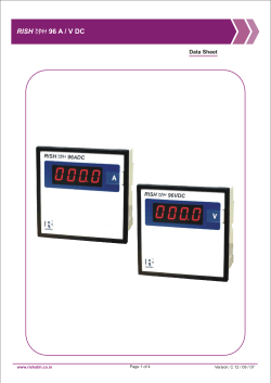 3.5 Digit DC Ammeter, Voltmeter (Size-96X96)