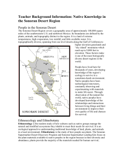 Teacher Background Information: Native Knowledge