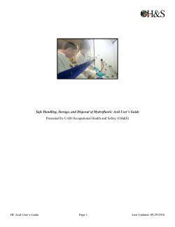 Safe Handling, Storage, and Disposal of Hydrofluoric Acid