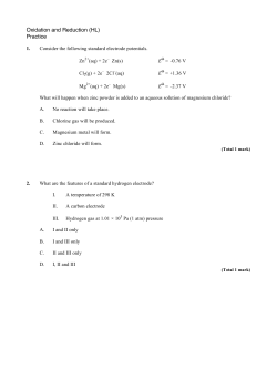 Topic 9: Oxidation and Reduction (HL)