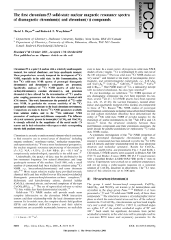 The first chromium-53 solid-state nuclear magnetic resonance