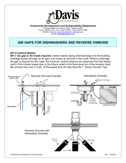 air gaps for dishwashers and reverse osmosis