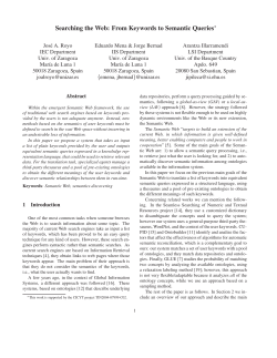 Searching the Web: From Keywords to Semantic - DIIS