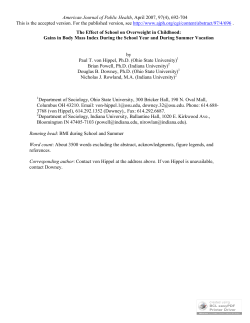 The effect of school on overweight in childhood