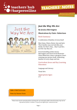 Just the Way We Are - Harper Collins Australia