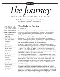 Journey Newsletter - Winchester MultiCultural Network