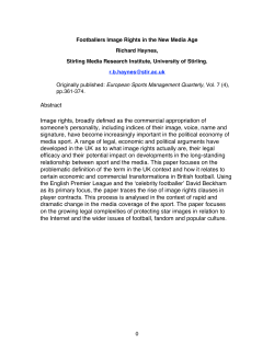 Abstract Image rights, broadly defined as the commercial