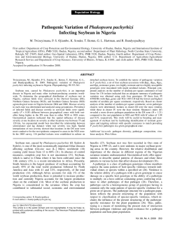 Pathogenic Variation of Phakopsora pachyrhizi Infecting Soybean in