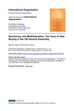 Multilateralism and Democracy: The Case of Vote Buying in the