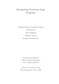 Interpreting Courteous Logic Programs