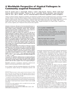 A Worldwide Perspective of Atypical Pathogens