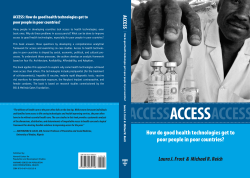 Access: How Do Good Health Technologies Get to Poor People in