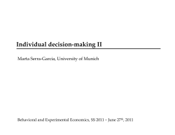 Individual decision