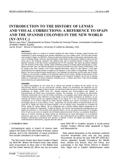 introduction to the history of lenses and visual corrections