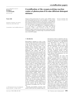 crystallization papers Crystallization of the oxygen