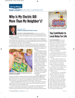 2016-07-July - Rusk County Electric Cooperative
