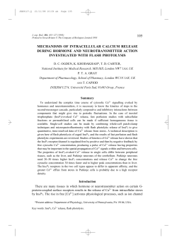 105 mechanisms of intracellular calcium release during hormone