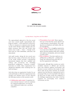 The unprecedented upheavals of the last several years have