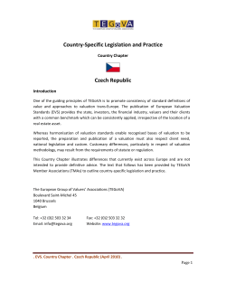 Czech Republic`s Chapter