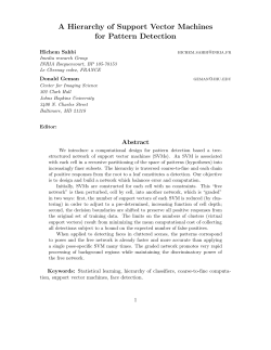 A Hierarchy of Support Vector Machines for Pattern Detection
