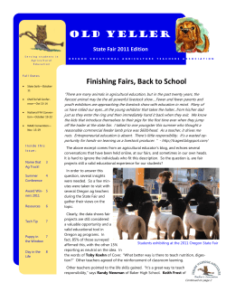 Old Yeller - Oregon Agriculture Teachers Association