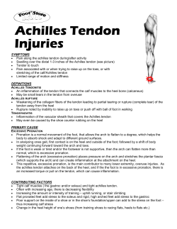 DEFINITIONS An inflammation of the tendon that connects the calf