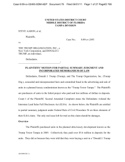 Branding Tampa Prop - Motion for partial Summ Judg