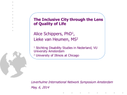 The Inclusive City through the Lens of Quality of Life