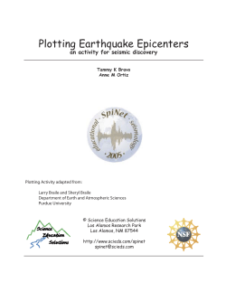 Plotting Earthquake Epicenters