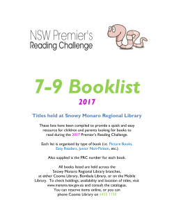 7-9 List - Snowy Monaro Regional Council