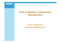 Role of Modeling in Watershed Management