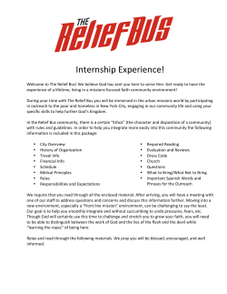 internship info - The Relief Bus