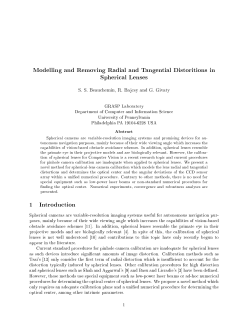 Modelling and Removing Radial and Tangential Distoritions in