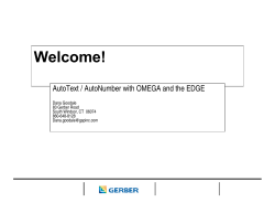 AutoText / AutoNumber with OMEGA and the EDGE
