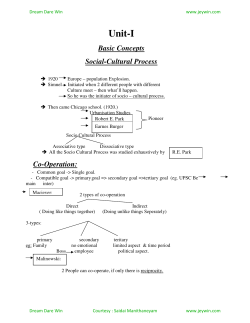 Optional Sociology 1 Basic Concepts and Social Cultural Process
