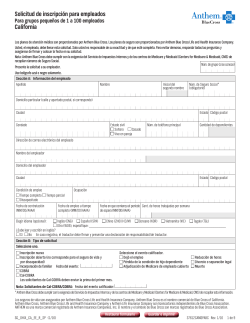 Solicitud de inscripci&oacute;n para empleados California