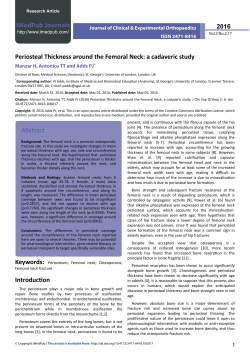Periosteal Thickness around the Femoral Neck: a cadaveric study