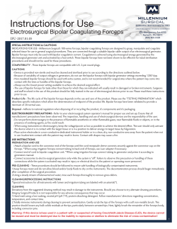 Instructions for Use - Millennium Surgical Corp.