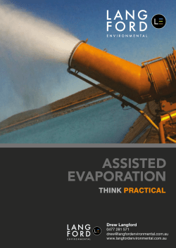 assisted evaporation - Langford Environmental