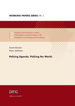 Policing Uganda, Policing the World.