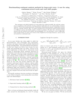 Benchmarking sentiment analysis methods for large